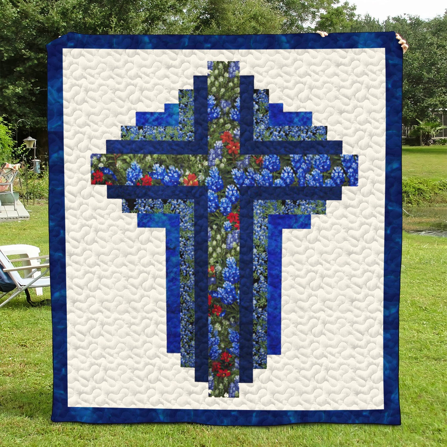 Christian Cross Quilted Blanket Unique Christian Gifts