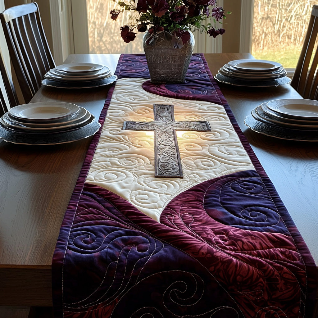 Christian Cross Valley Quilted Table Runner Dining Room Table Decor Ideas Best Christian Gifts
