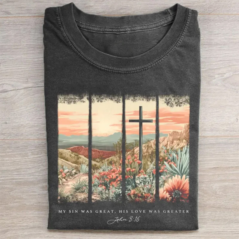 Christian Easter Cross T-Shirt Religious Merch Best Gift For Christian Lovers
