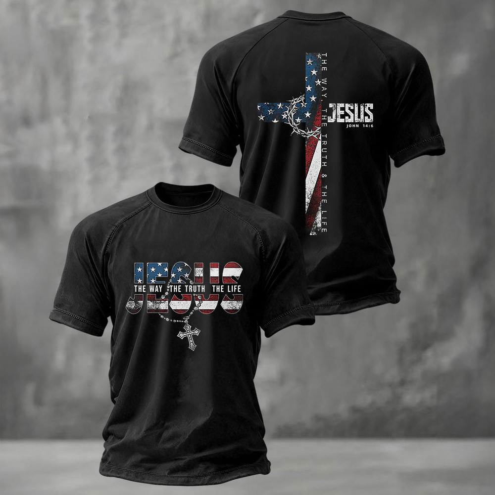 Christian Jesus John 14 6 The Way The Truth The Life Cross T-Shirt God Is Good Shirt