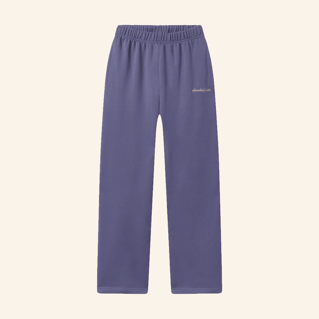 Christian Merch Basics Plum Wide Leg Sweatpant Christmas Gifts For Sister