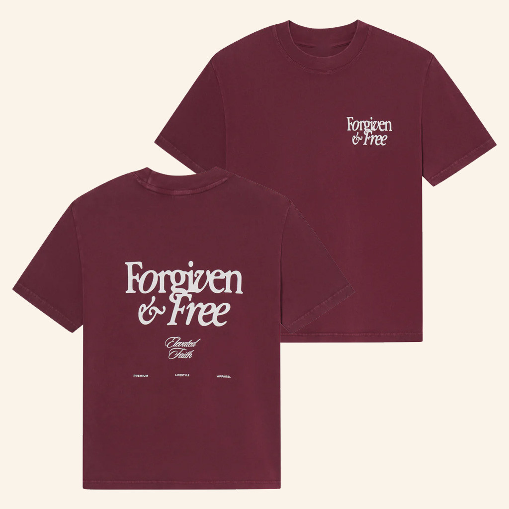 Christian Merch Forgiven and Free T-Shirt Xmas Gifts For Boyfriend Christian Merch Forgiven and Free T-Shirt Xmas Gifts For Boyfriend