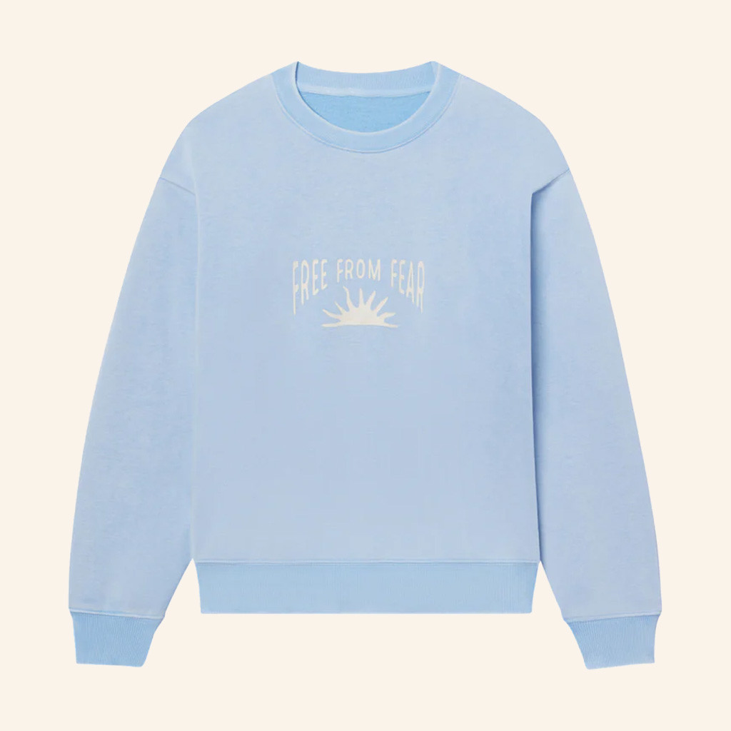 Christian Merch Free From Fear Crewneck Sweatshirt Xmas Gifts For Girlfriend