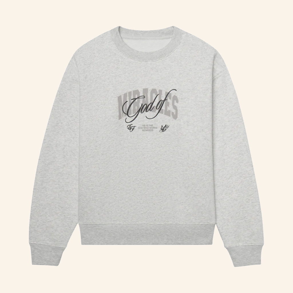Christian Merch God of Miracles Crewneck Sweatshirt Christmas Gift Ideas For Mom Christian Merch God of Miracles Crewneck Sweatshirt Christmas Gift Ideas For Mom