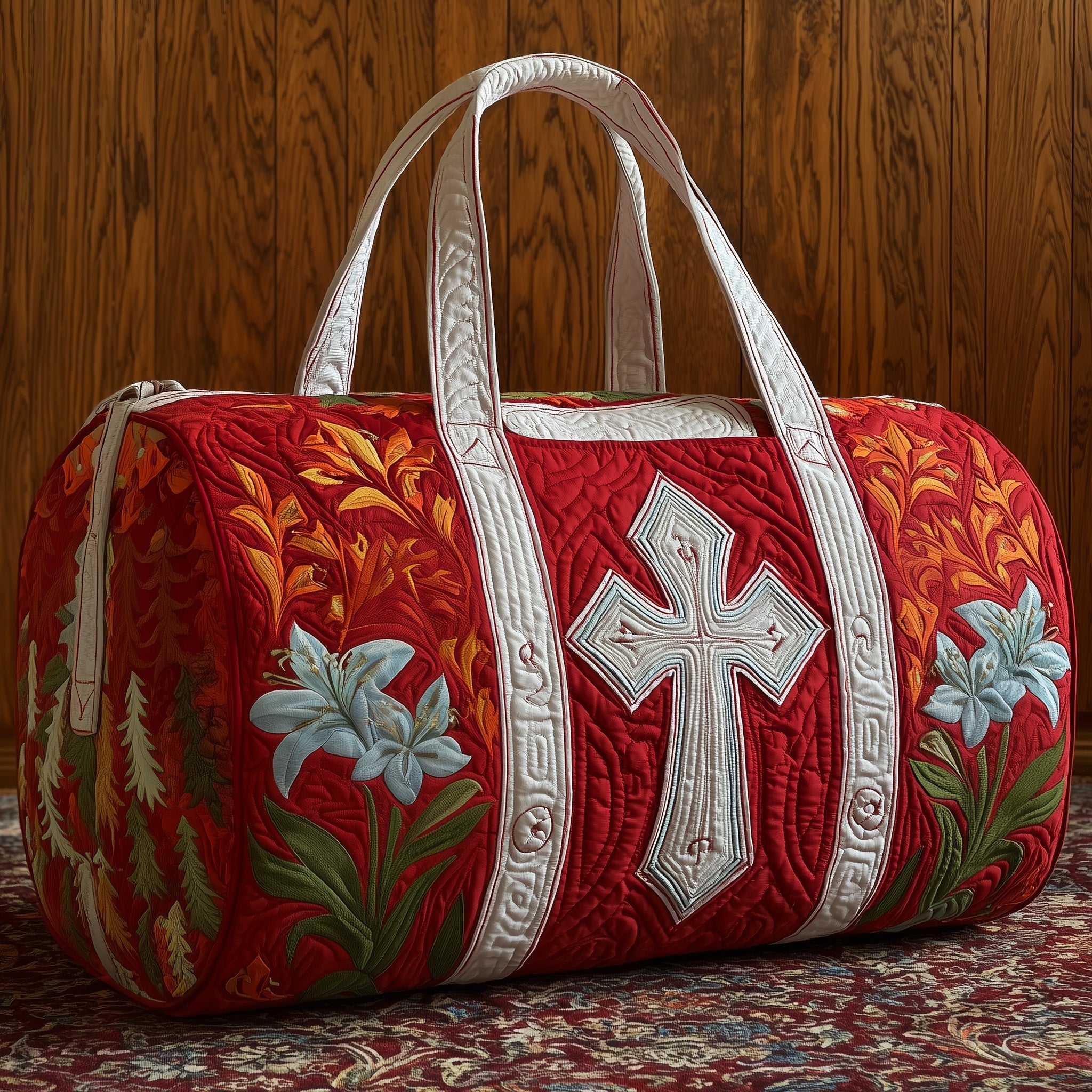 Christian Quilted Duffle Bag For Daily Commute