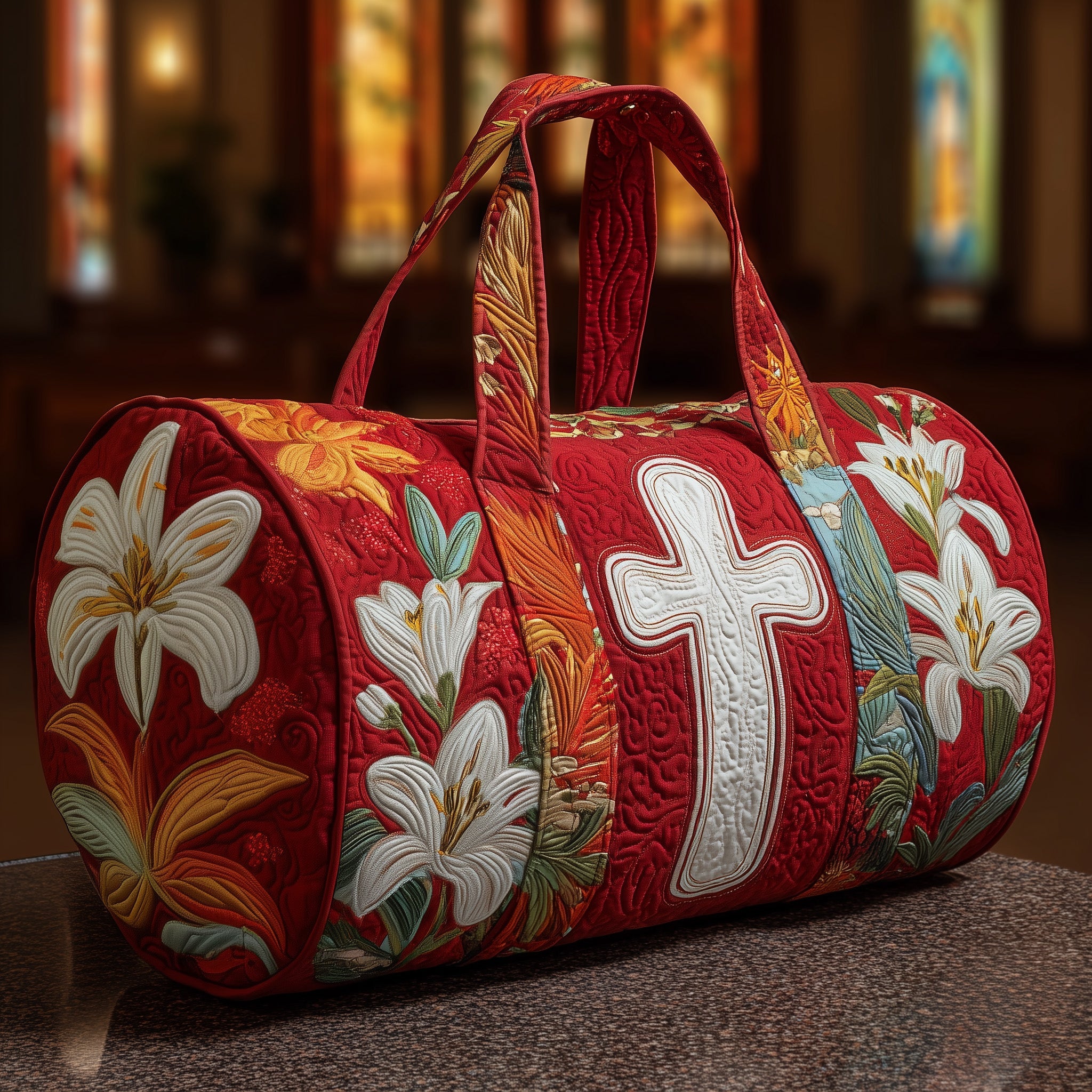 Christian Quilted Duffle Bag For Work And Travel