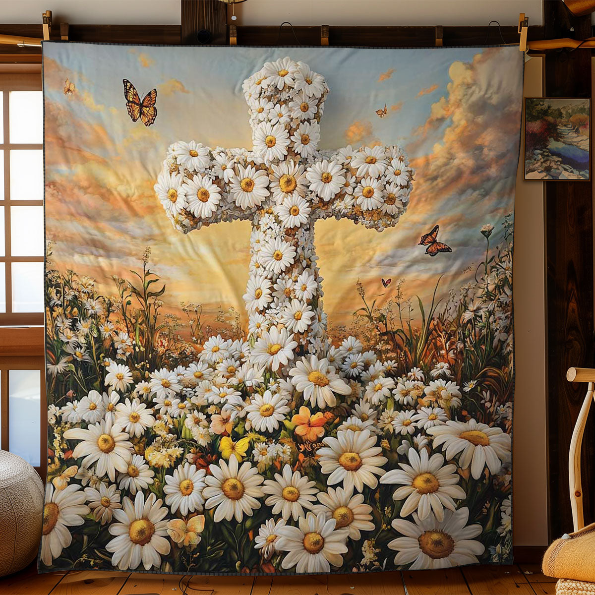 Christianity Natures Blessing Quilt Charming Quilt Blanket Gift for Festive Spirit