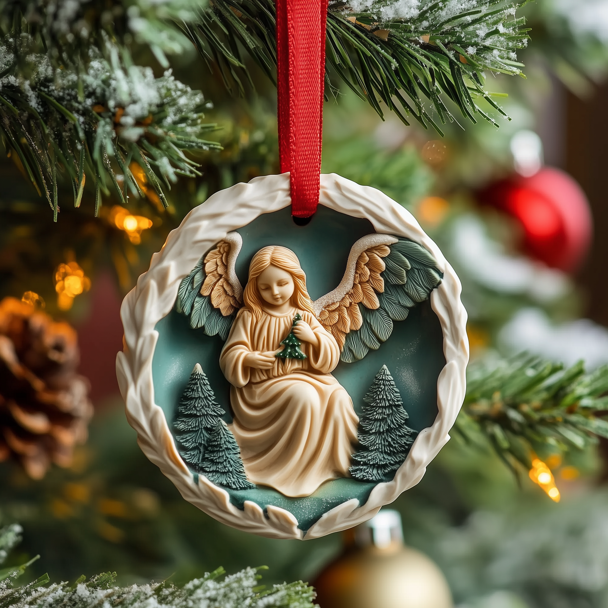 Christmas Angel Mica Ornament Celebrate the Season with Ornaments That Sparkle