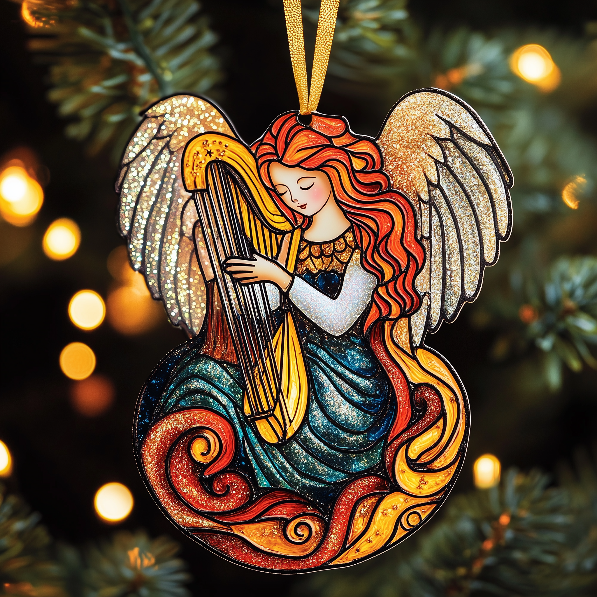 Christmas Angel Mica Ornament Celestial Angel Christmas Ornament Faith Inspired Holiday Gift