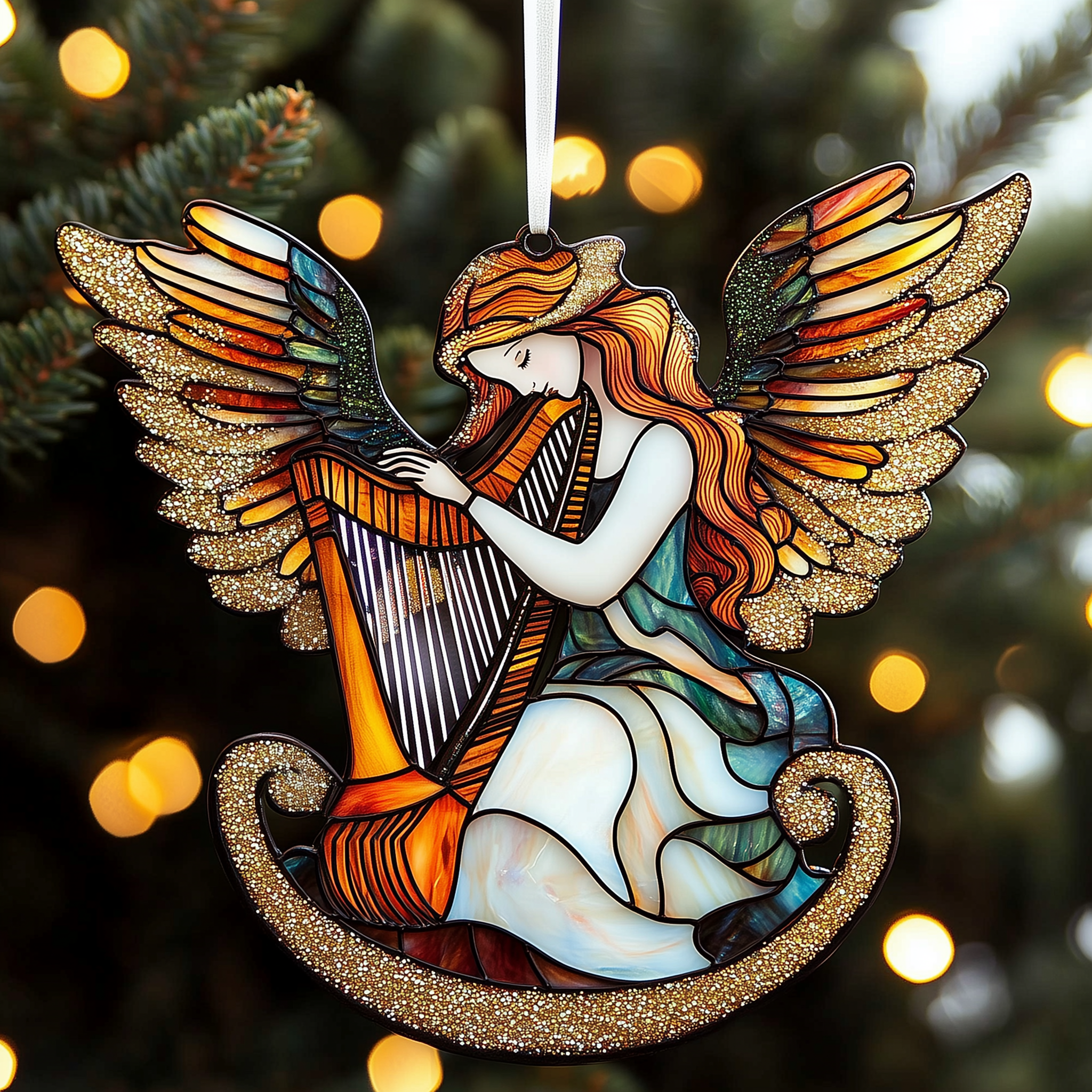 Christmas Angel Mica Ornament Divine Angel Christmas Ornament Cute Christmas Tree Topper