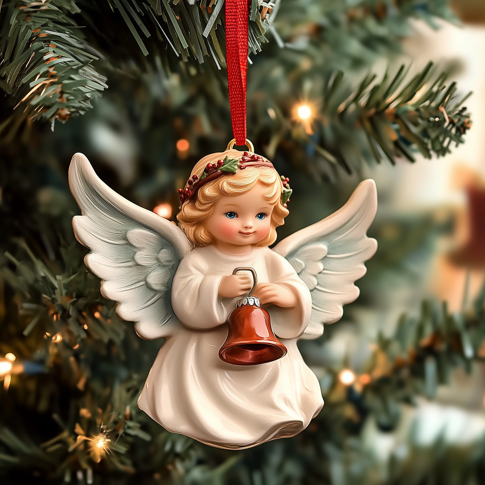Christmas Angel Mica Ornament Elegant Angel Christmas Ornament Perfect Gift For Loved Ones