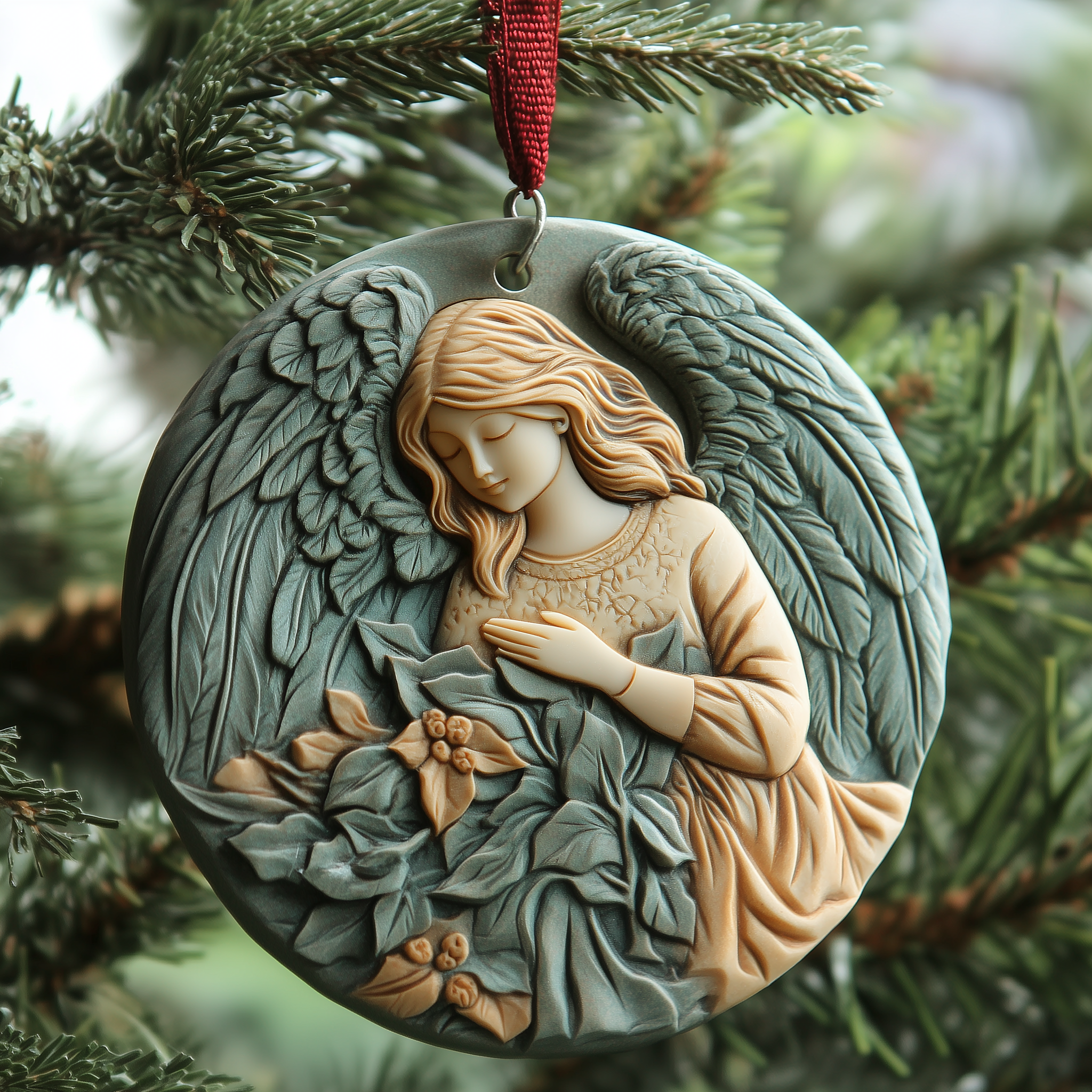 Christmas Angel Mica Ornament Elegant Heavenly Christmas Ornament Cute Angel Christmas Tree Topper