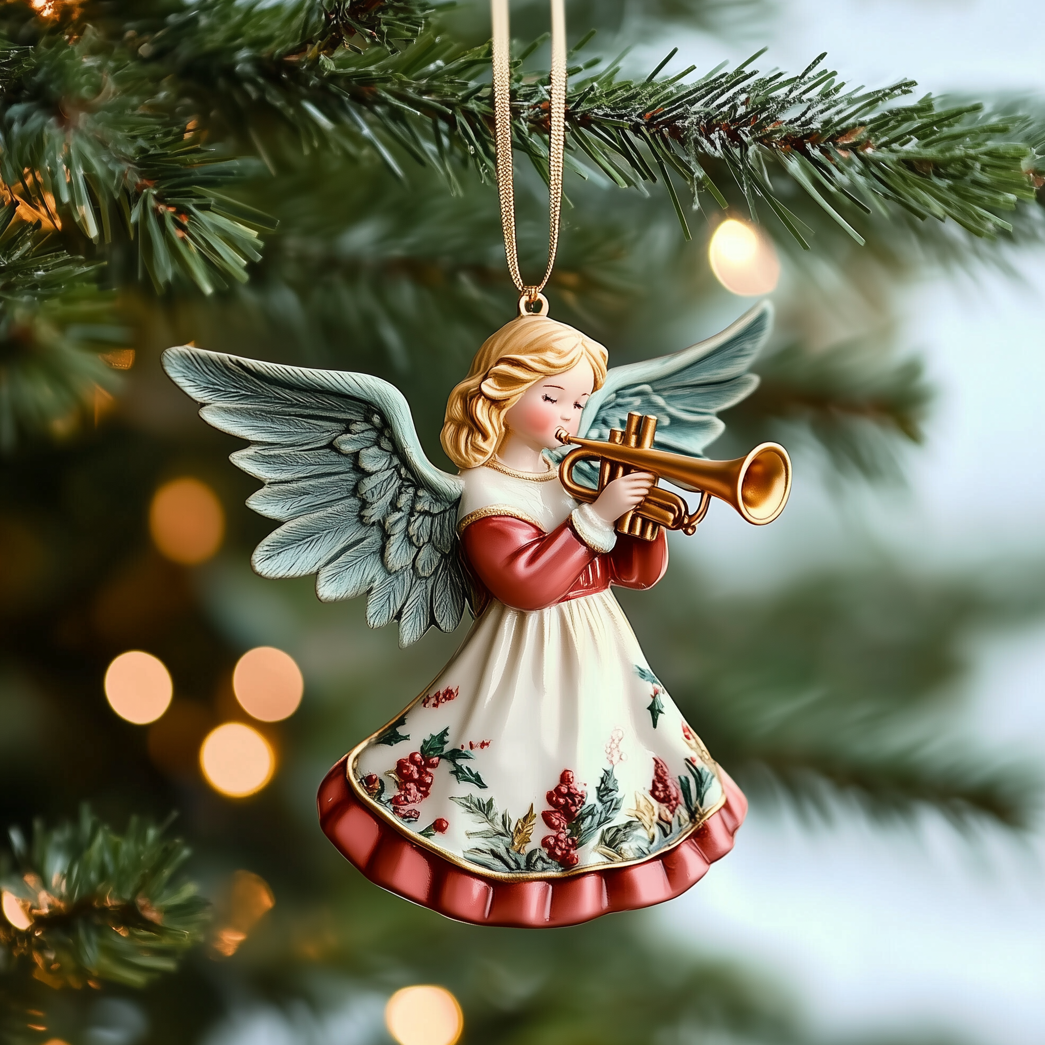 Christmas Angel Mica Ornament Holy Angel Christmas Ornament Cute Christmas Tree Topper