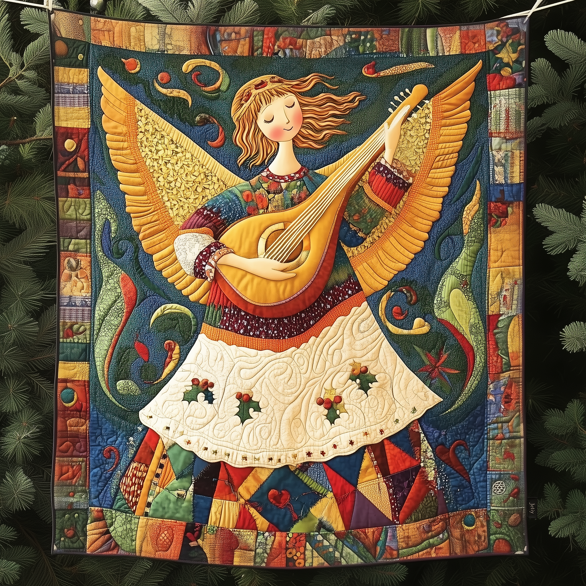 Christmas Angel Quilted Blanket Christmas Throw Blanket Presents For Grandmas Birthday