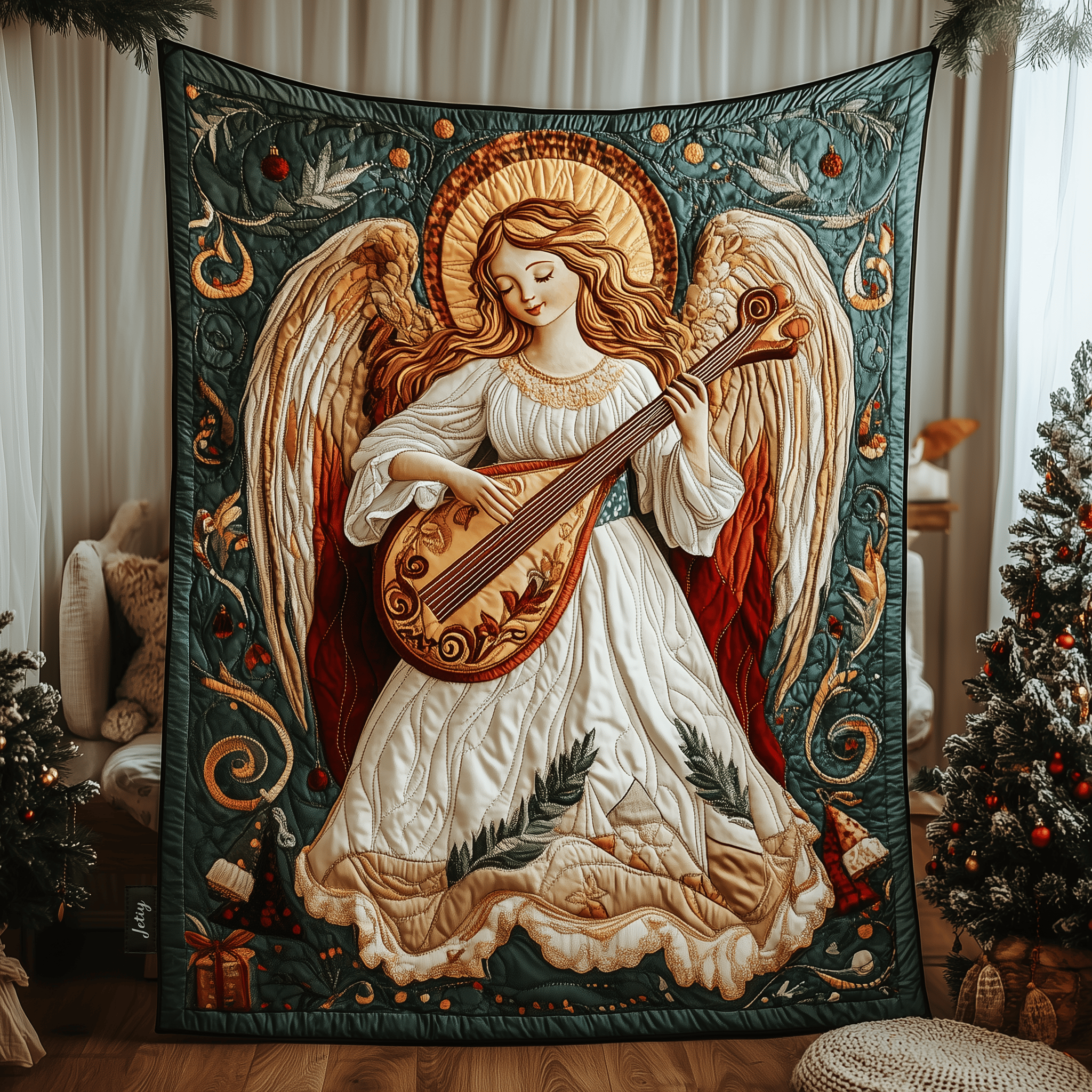 Christmas Angel Quilted Blanket Throws And Blankets Gifts For Religious Woman