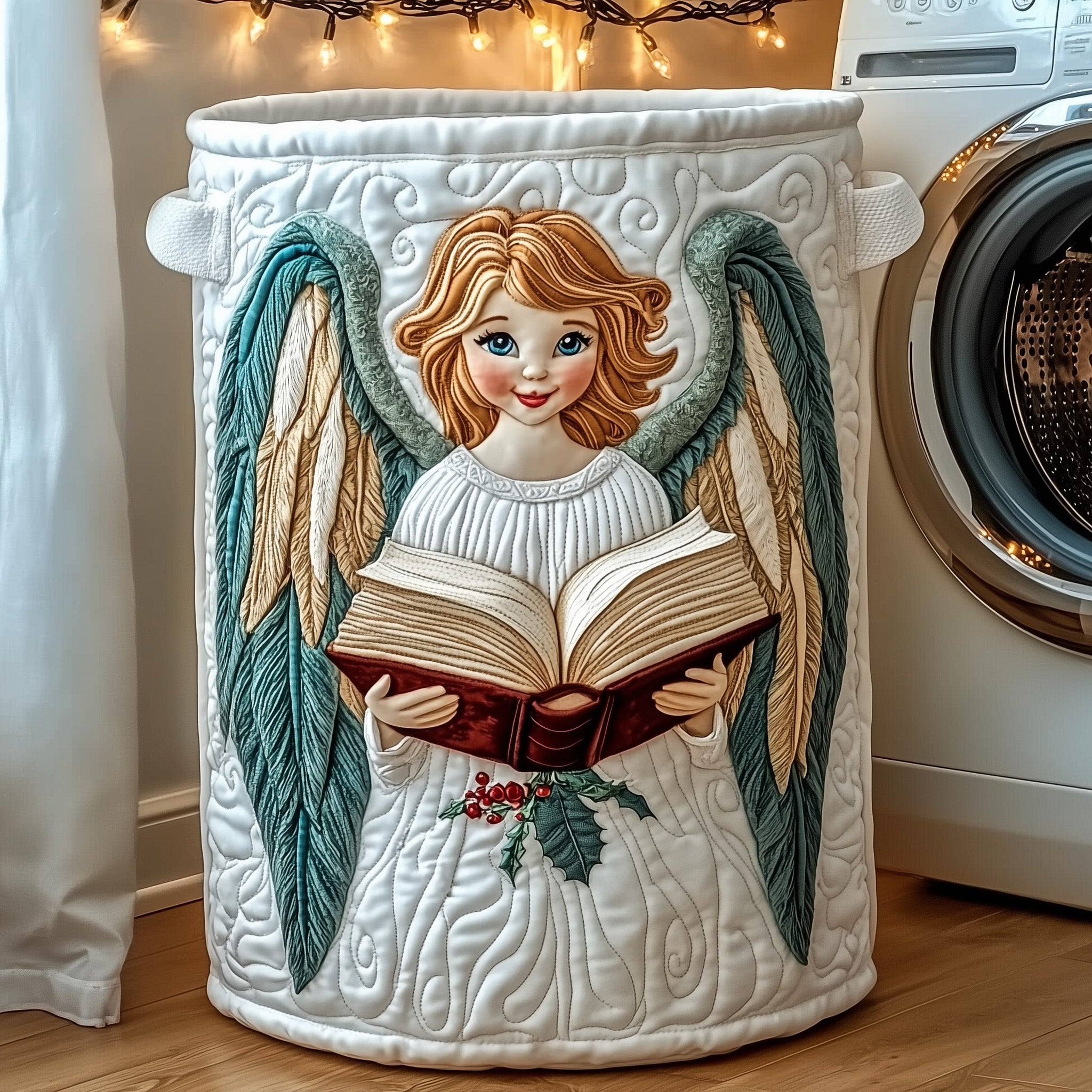 Christmas Angel Quilted Laundry Basket Gftotp11998 Merch For Dad