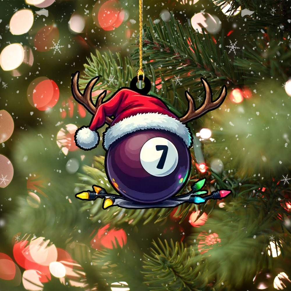 Christmas Billiard Ball Ornament Christmas Tree Ornaments Gifts For Billiard Lovers