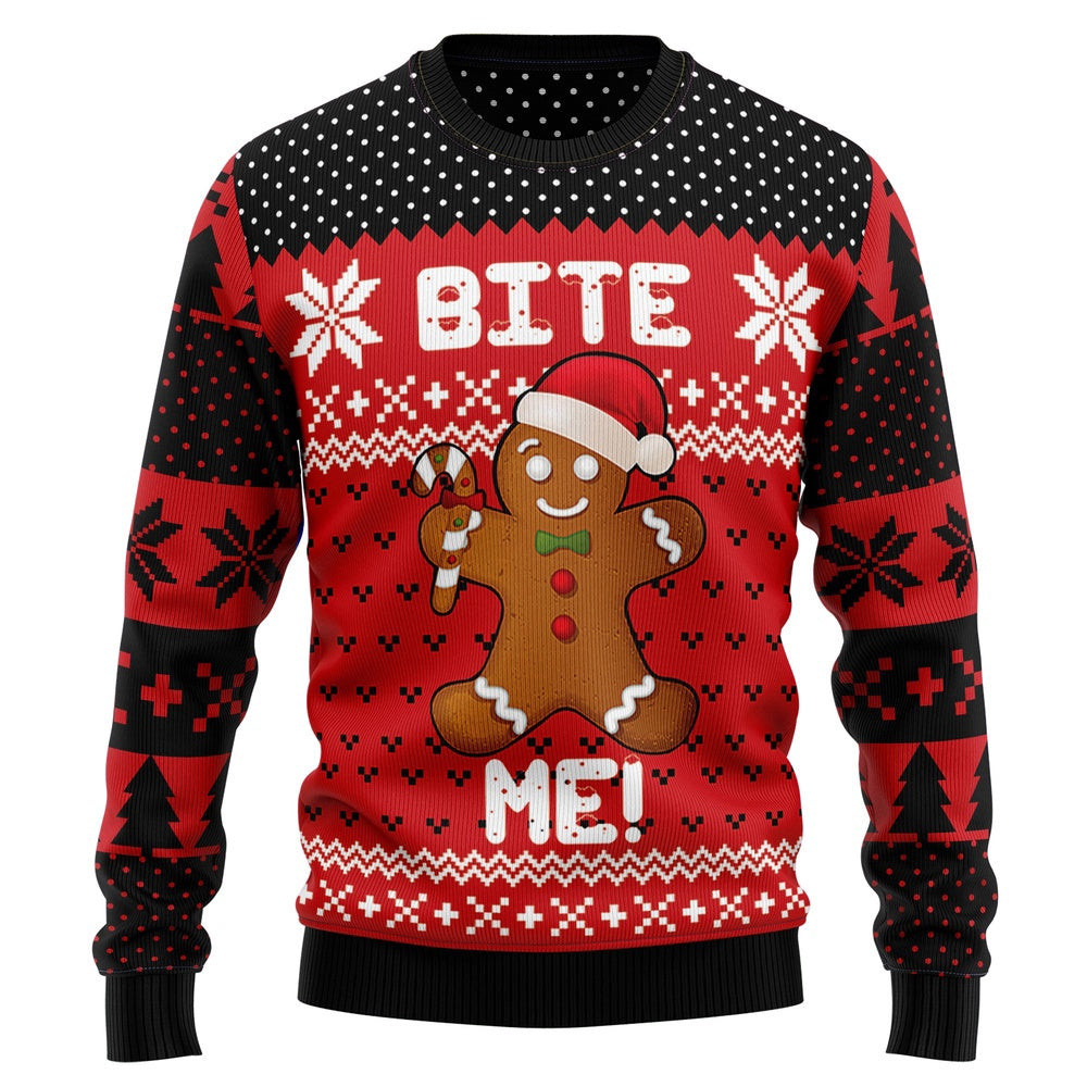 Christmas Bite Me Ugly Christmas Sweater Gift For Christmas