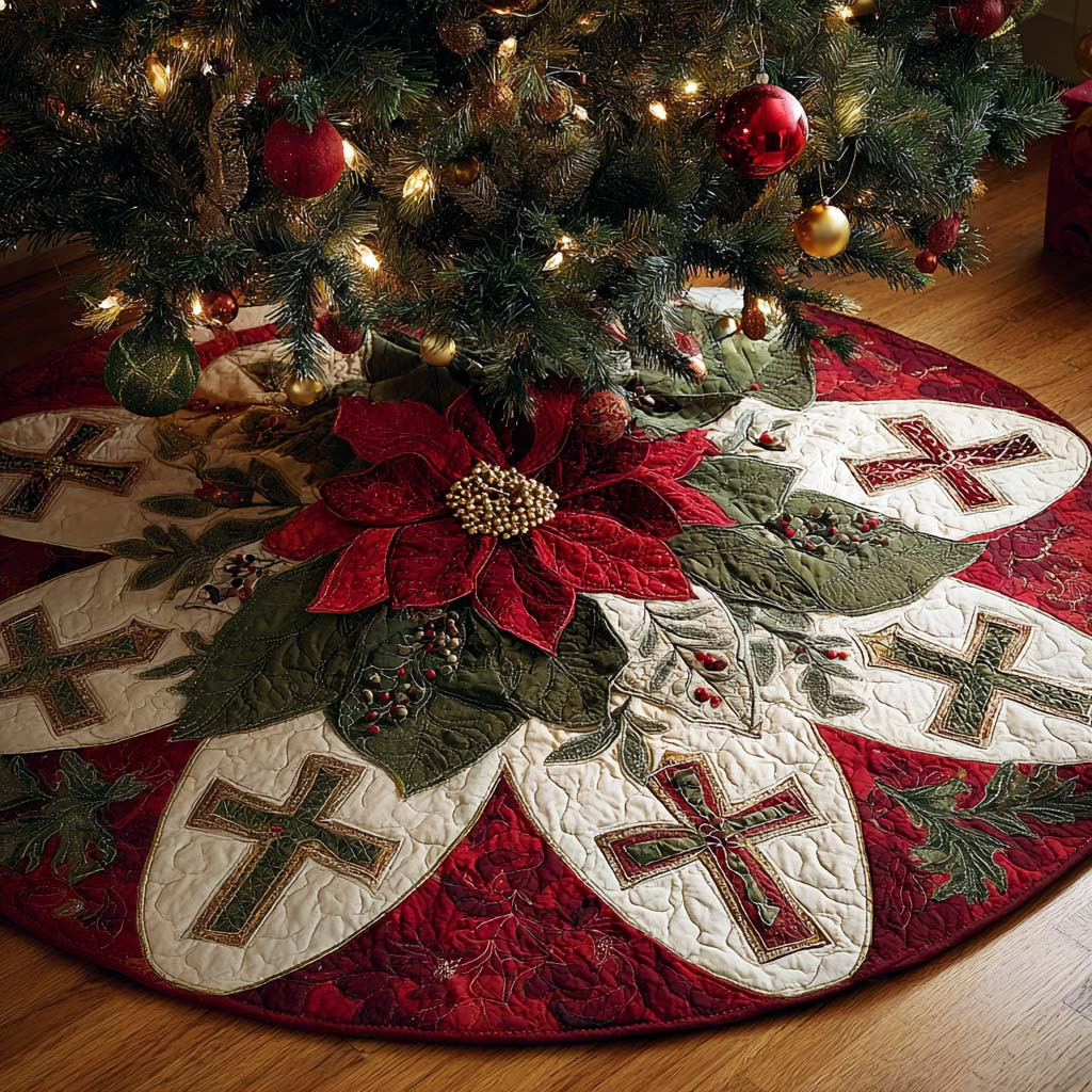 Christmas Blessing Christmas Quilted Tree Skirt Xmas Decor Christian Christmas Gifts