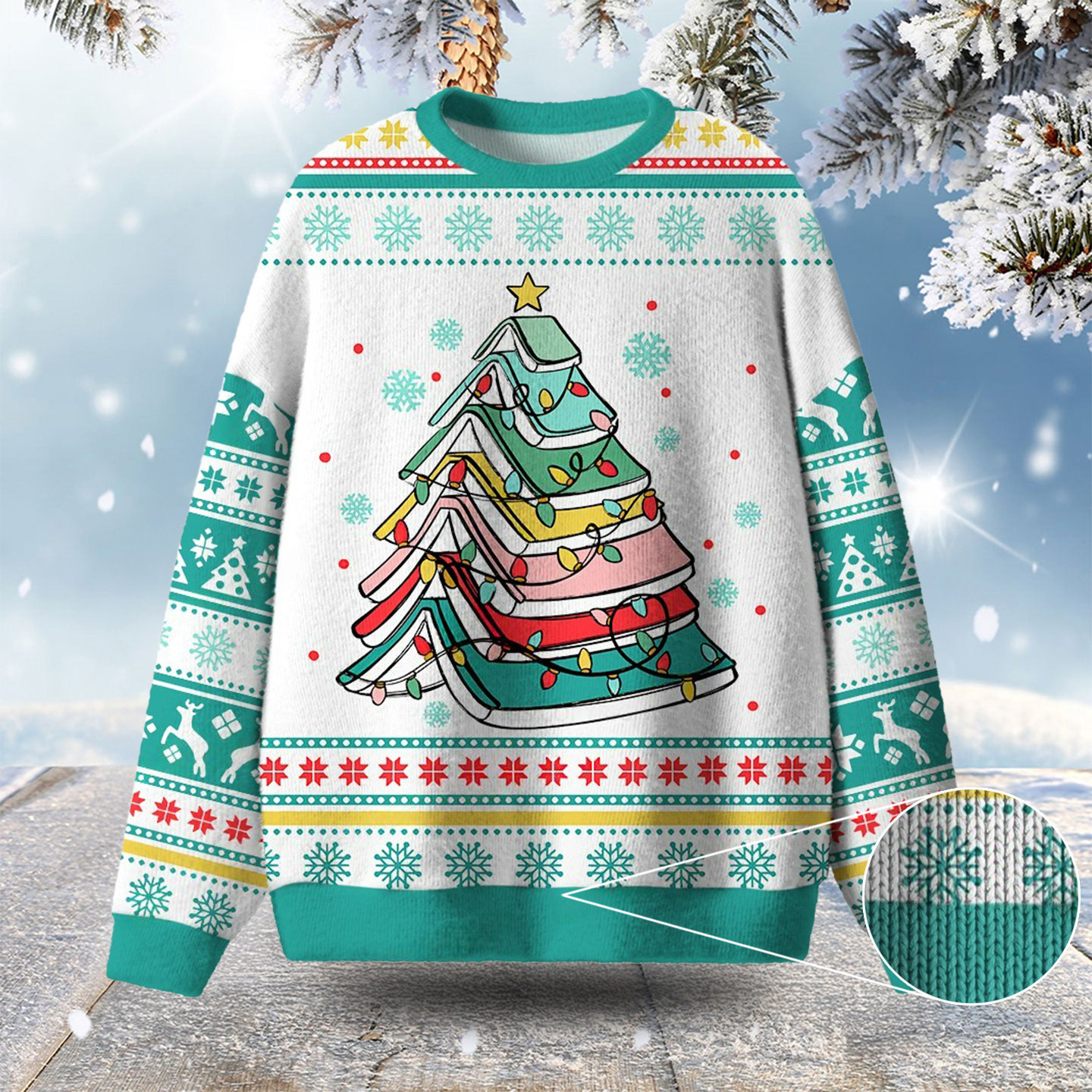 Christmas Book Ugly Christmas Sweater Winter Apparel Christmas Presents For Avid Readers