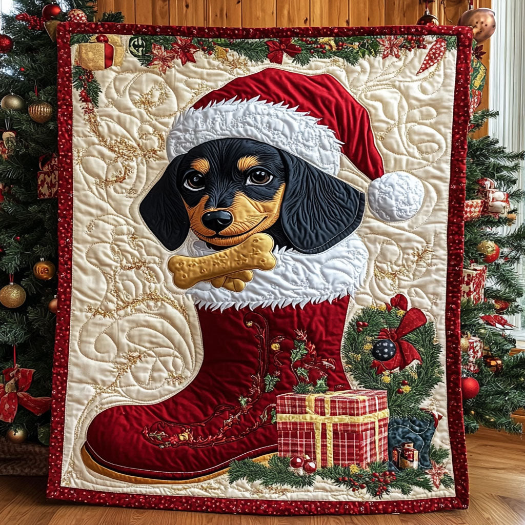 Christmas Boot Quilt Beautiful Quilt Blanket Gift for Cozy Living