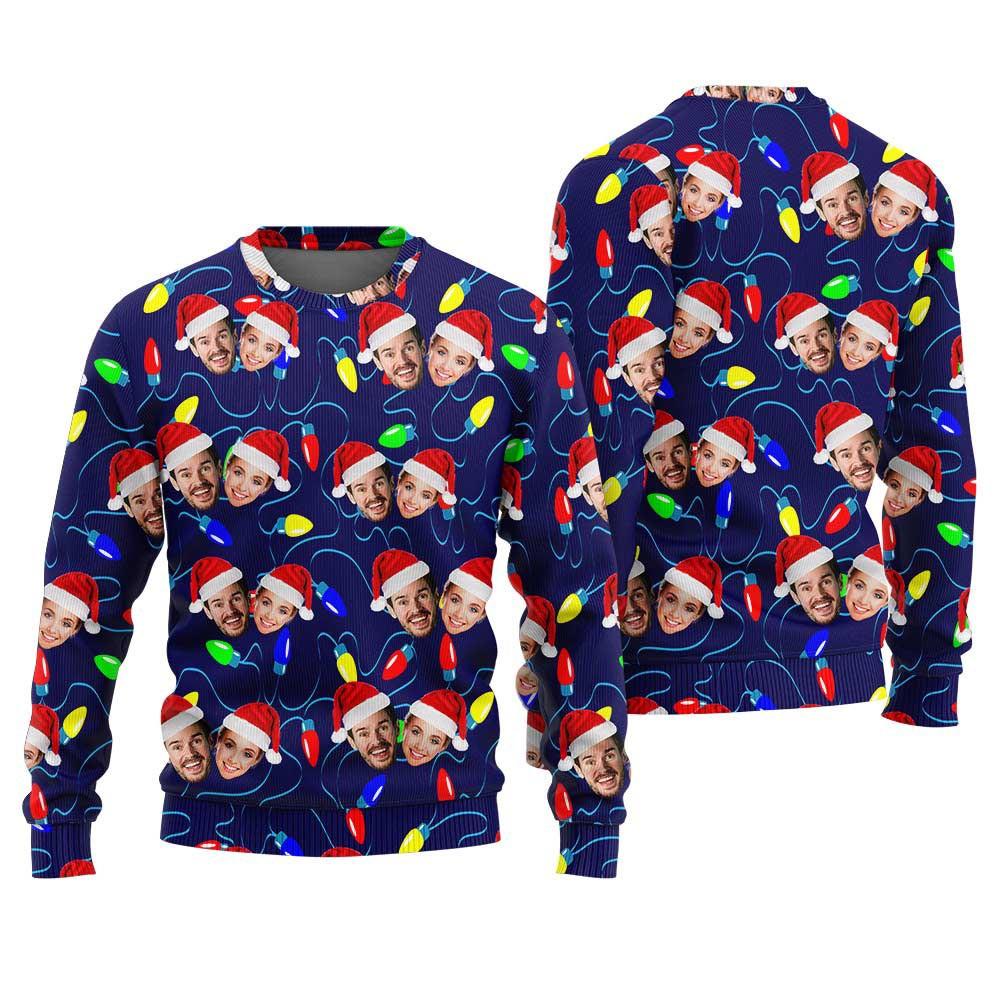 Christmas Bulbs Custom Couple Ugly Christmas Sweater Best Ugly Christmas Sweaters