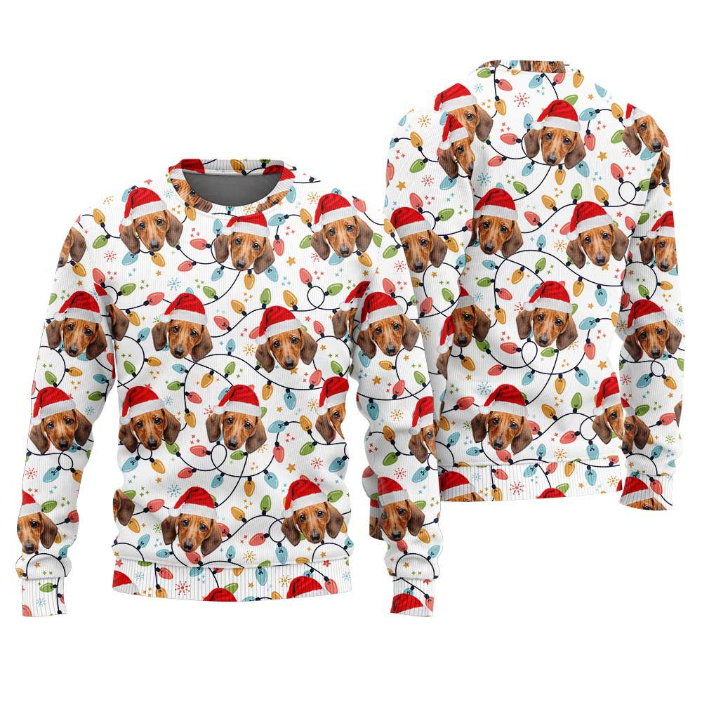 Christmas Bulbs Custom Dog Ugly Sweater Christmas Gifts For Dad
