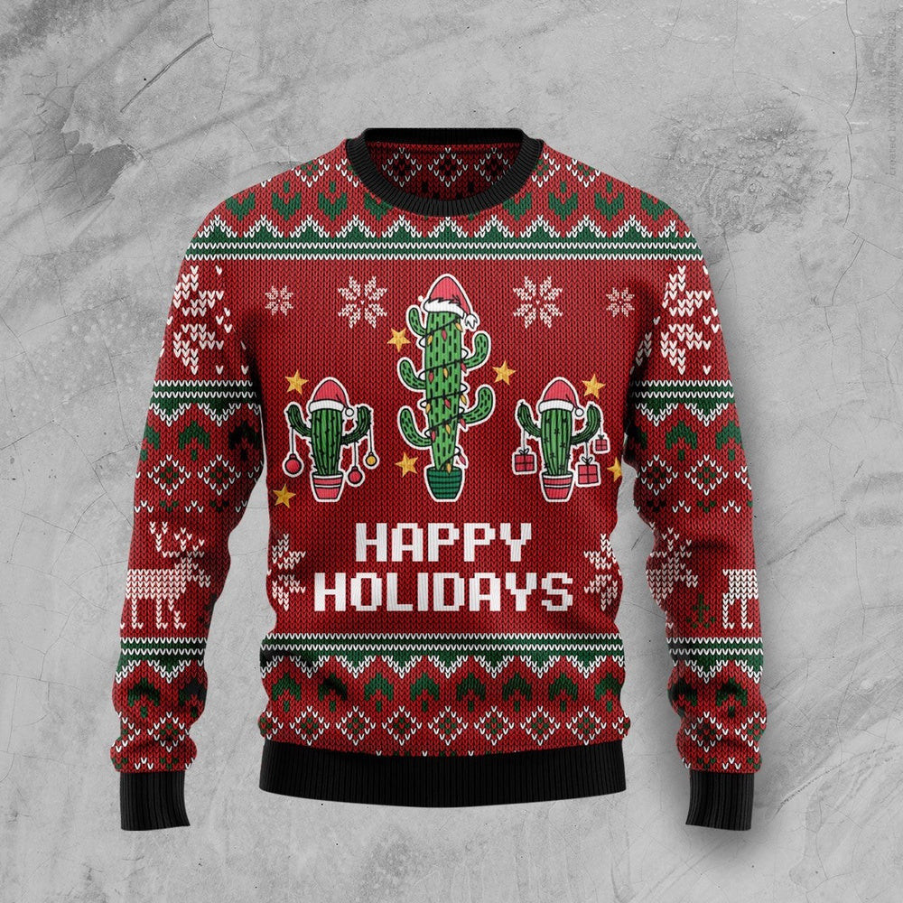 Christmas Cactus Ugly Christmas Sweater Gift For Christmas