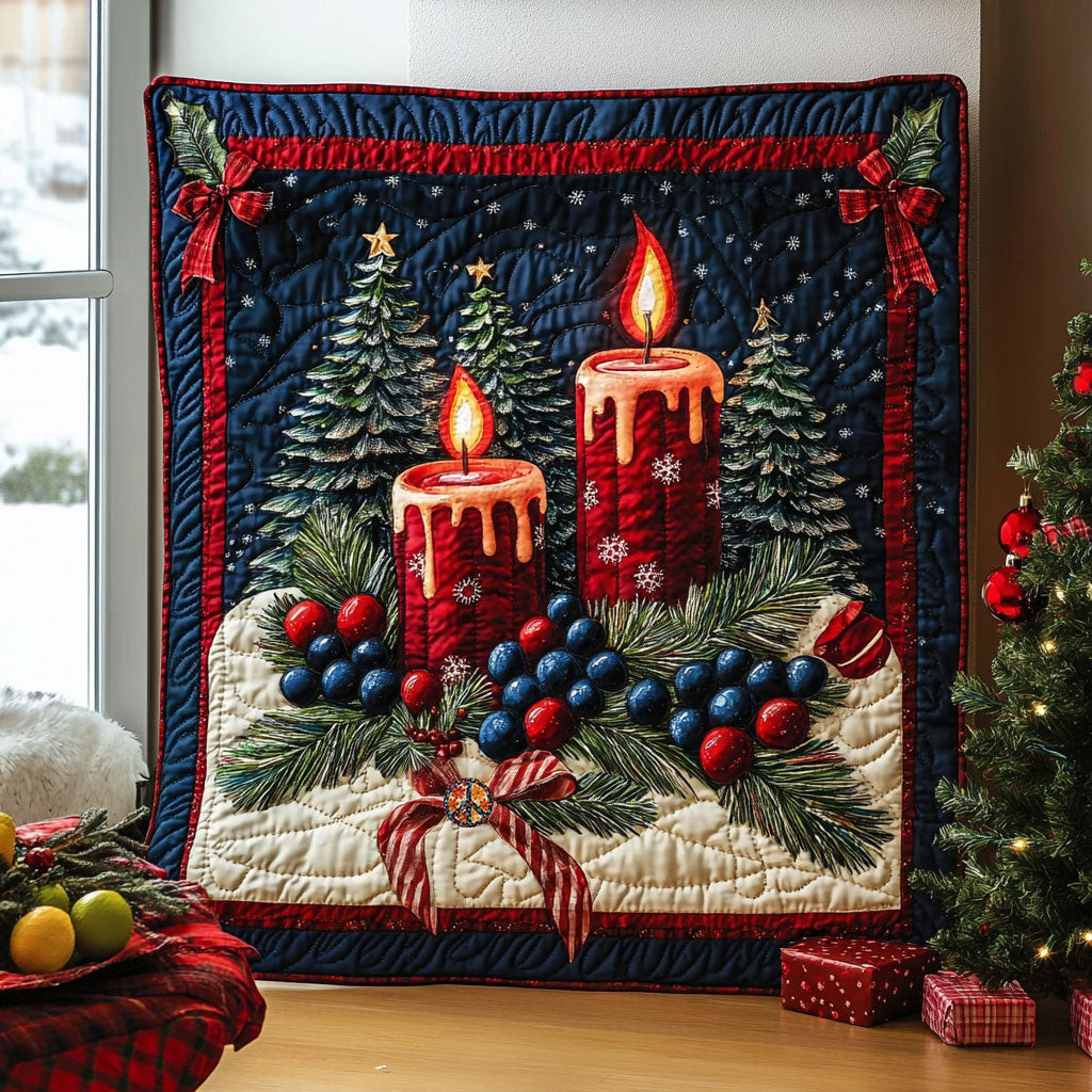 Christmas Candle Quilt Blanket Throws For Couch Cool Gifts For Christmas Holiday