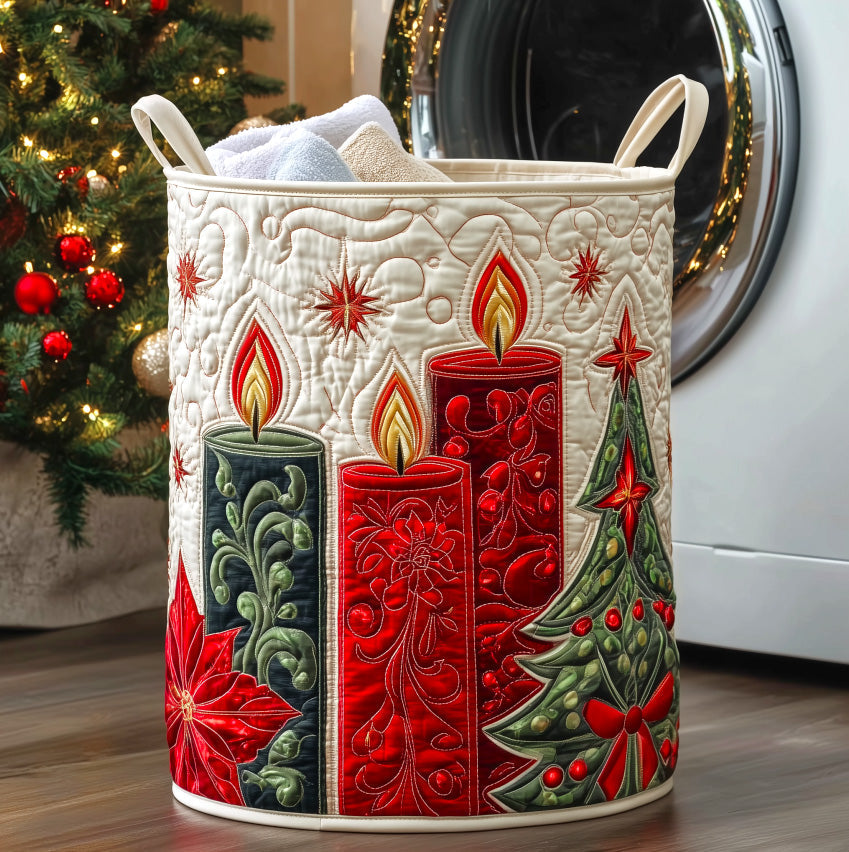 Christmas Candles Quilted Laundry Basket Christmas Gifts For Young Men