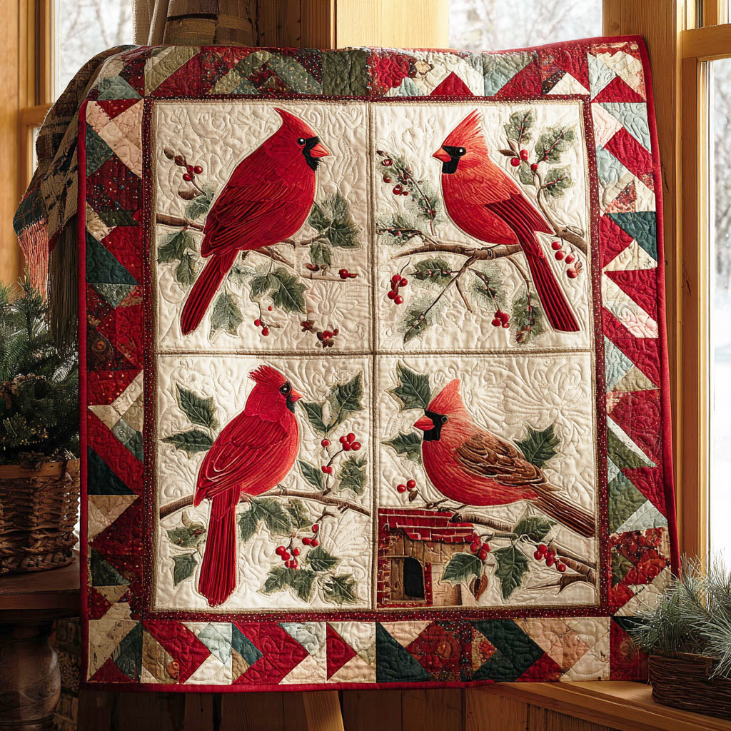 Christmas Cardinal Quilt Blanket Cardinal Blankets And Throws Christmas Gifts For Wife