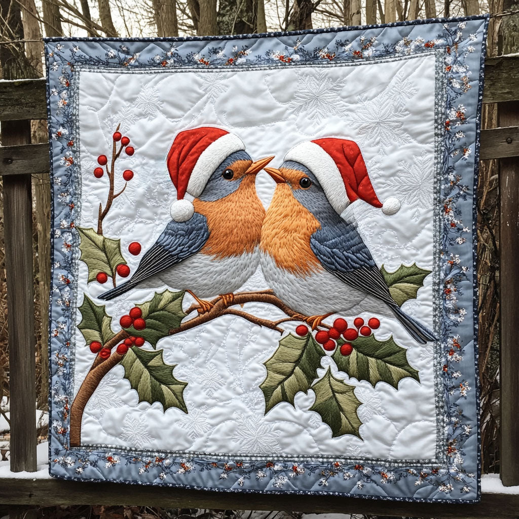 Christmas Carol European Robin Quilt Blanket Christmas Throw Brother In Law Christmas Gifts