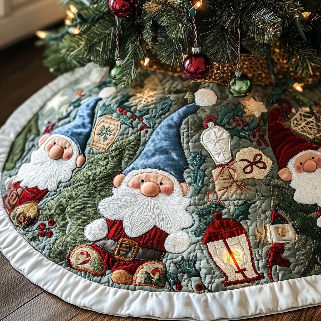 Christmas Carousel Christmas Quilted Tree Skirt Under Tree Christmas Decor Holiday Party Decor for Home