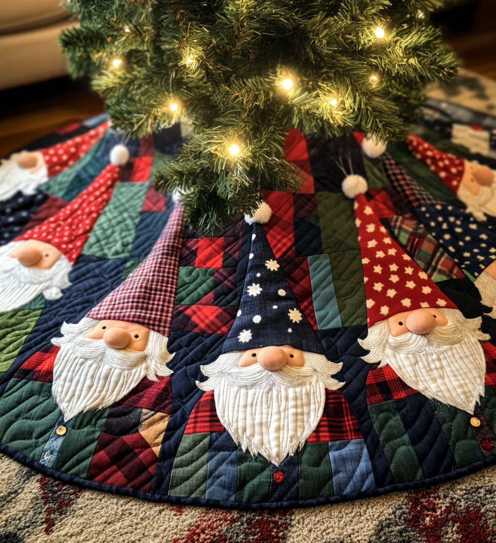 Christmas Carousel Quilted Christmas Tree Skirt Elegant Quilted Tree Skirt for Festive Gatherings