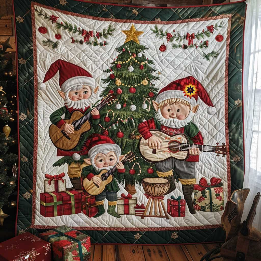 Christmas Celebrating Gnome Holiday Christmas Quilt Blanket Christmas Gifts For New Moms