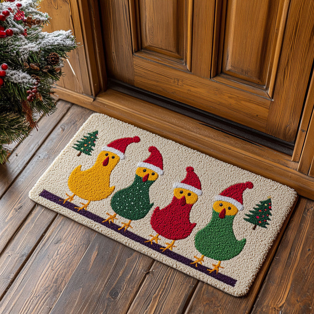Christmas Chicken Doormat Best Gift For Friends and Family on Christmas Day