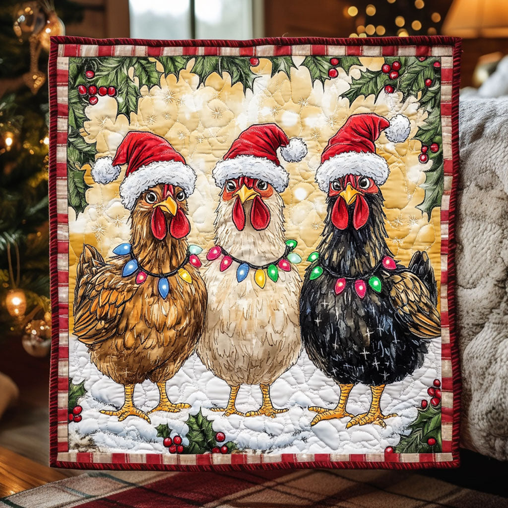 Christmas Chicken Eve Quilt Blanket Christmas Blanket Christmas Chicken Novelty Gifts