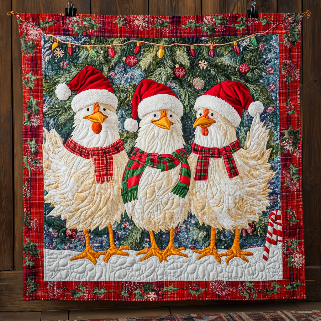 Christmas Chicken Magic Quilt Blanket Christmas Blanket Christmas Presents For Chicken Lovers
