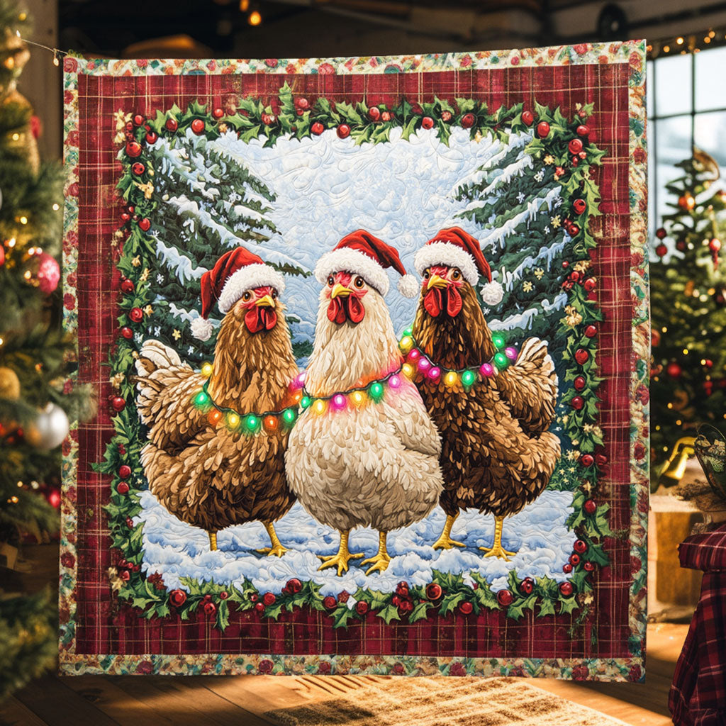 Christmas Chicken Song Quilt Blanket Christmas Blanket Christmas Presents For Chicken Lovers