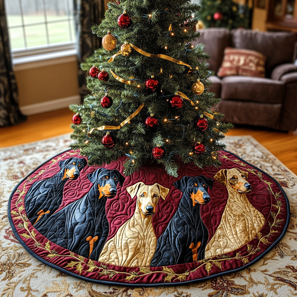 Christmas Companion Christmas Quilted Tree Skirt Holiday Decor Dog Themed Merchandise