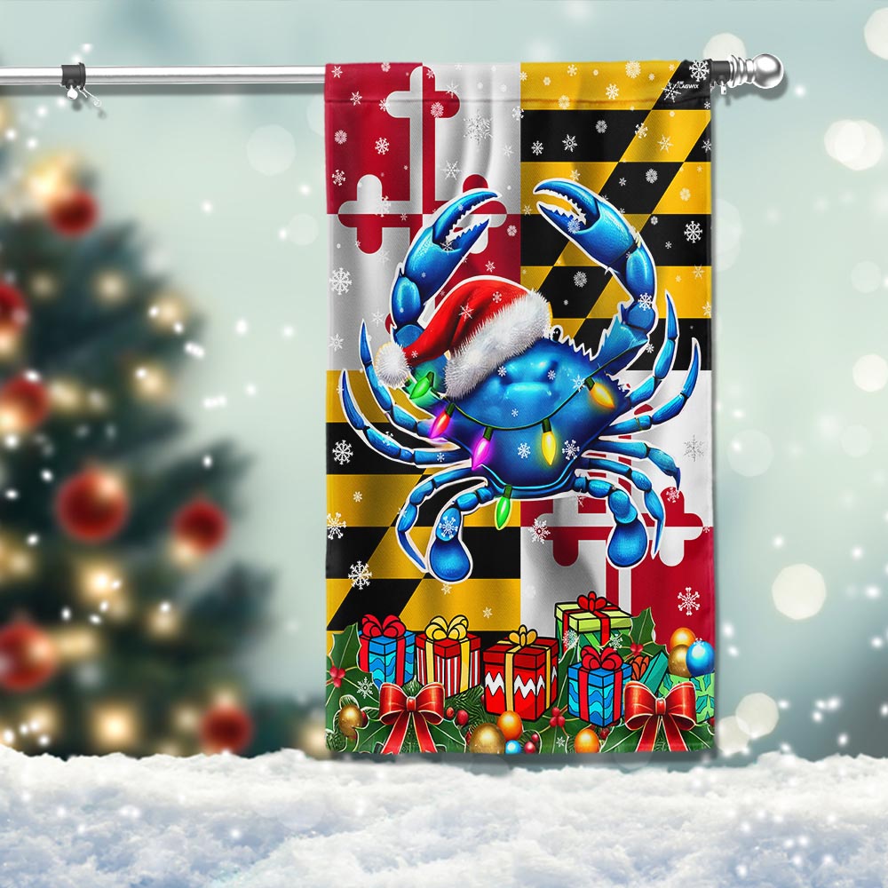 Christmas Crab Maryland Blue Crab Christmas Maryland Flag