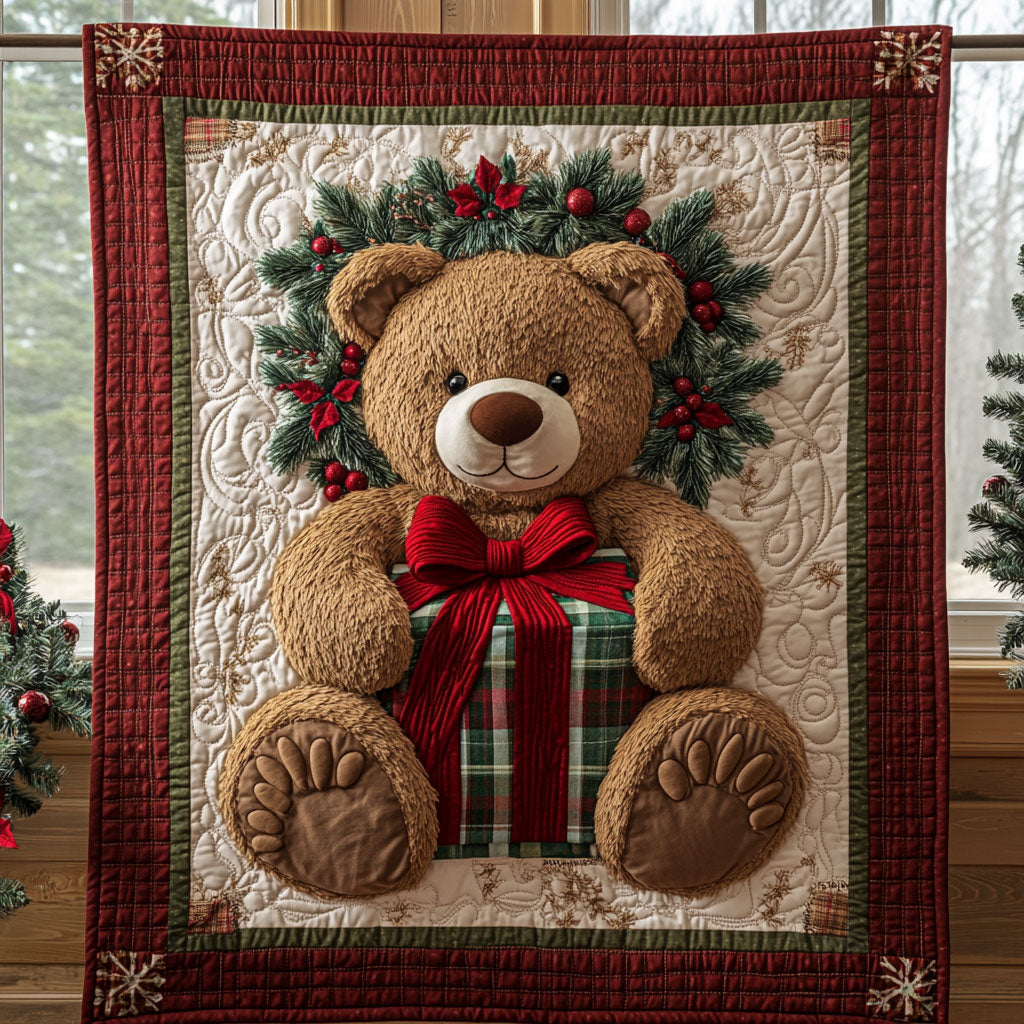 Christmas Cub Quilted Blanket Throw Blankets For Couch Family Christmas Presents
