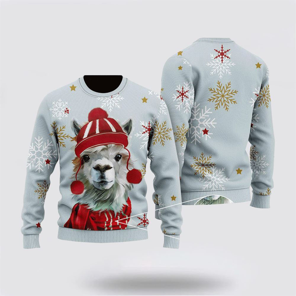 Christmas Cute Llama Ugly Christmas Sweater Funny Christmas Sweater Christmas Gifts For Husband