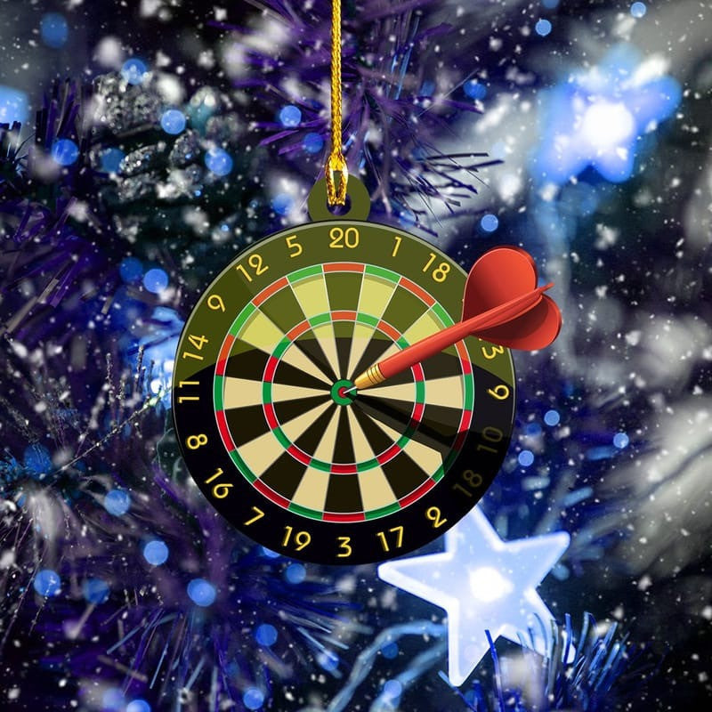 Christmas Darts Flat Acrylic Ornament for Dart Lovers