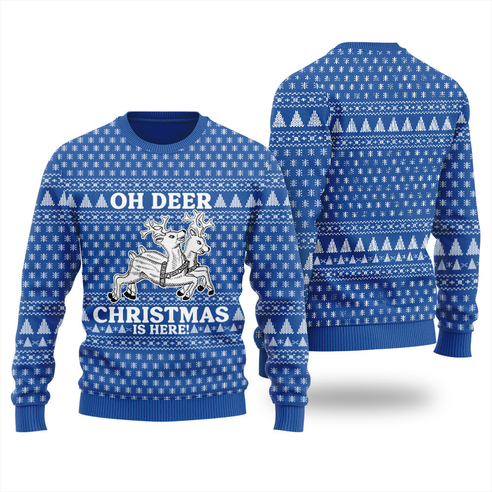 Christmas Deer Christmas Sweater Men Classic Holiday Sweater for Festive Looks