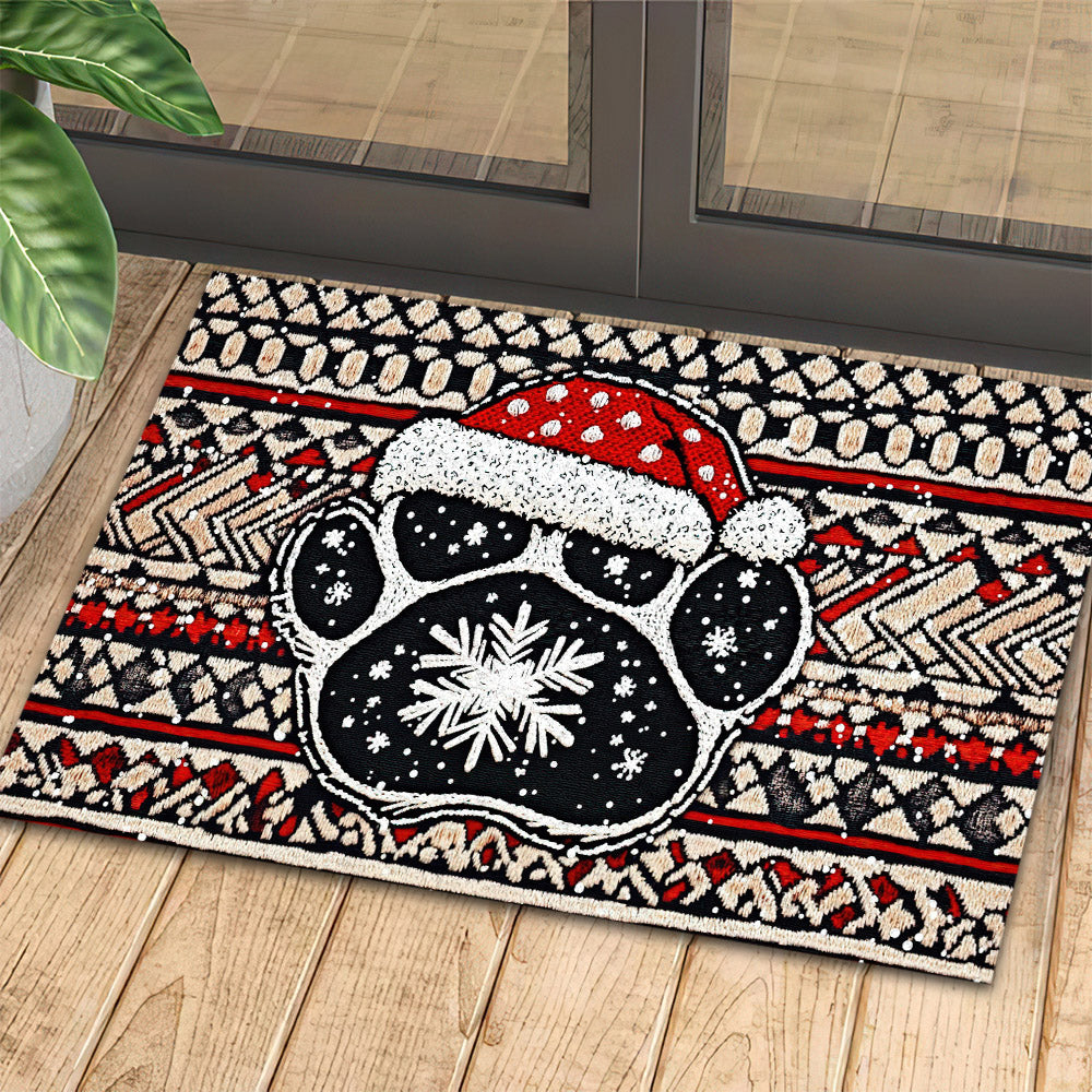 Christmas Dog Doormat Dog Paw Doormat For Home Decor Housewarming Gift Welcome Mat Gift For Dog Lovers