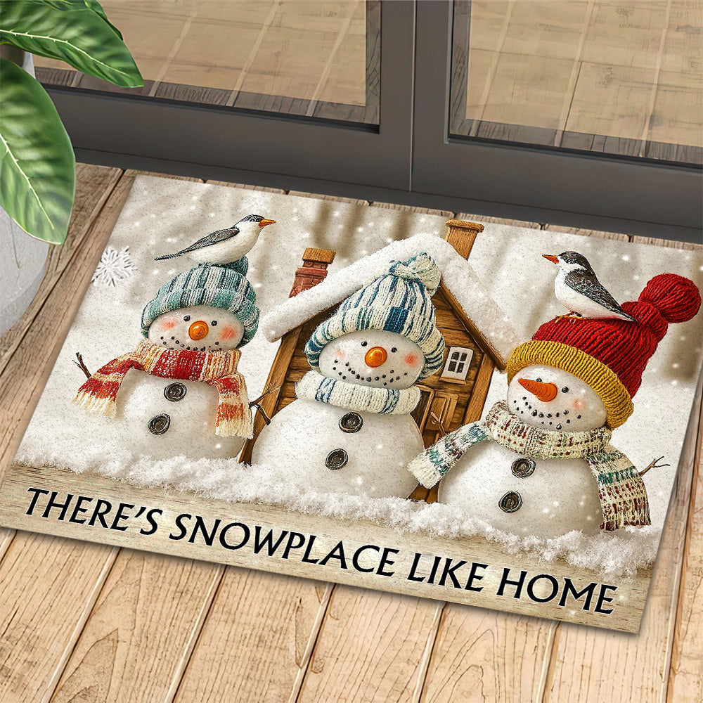 Christmas Doormat Theres Snowplace Like Home Doormat For Home Decor Housewarming Gift Welcome Mat Gift For Snowman Lovers