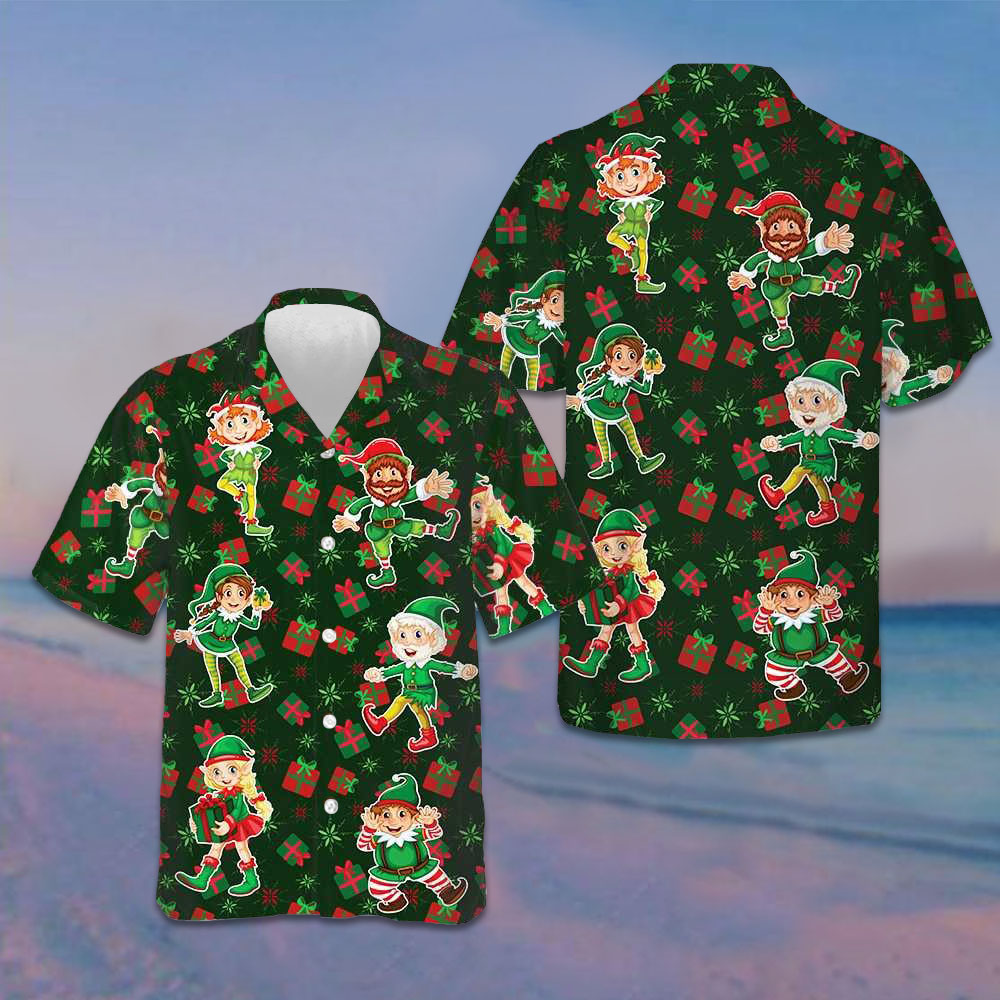 Christmas Elf Party Hawaiian Shirt Funny Elf Xmas Shirt Gifts For Best Friend