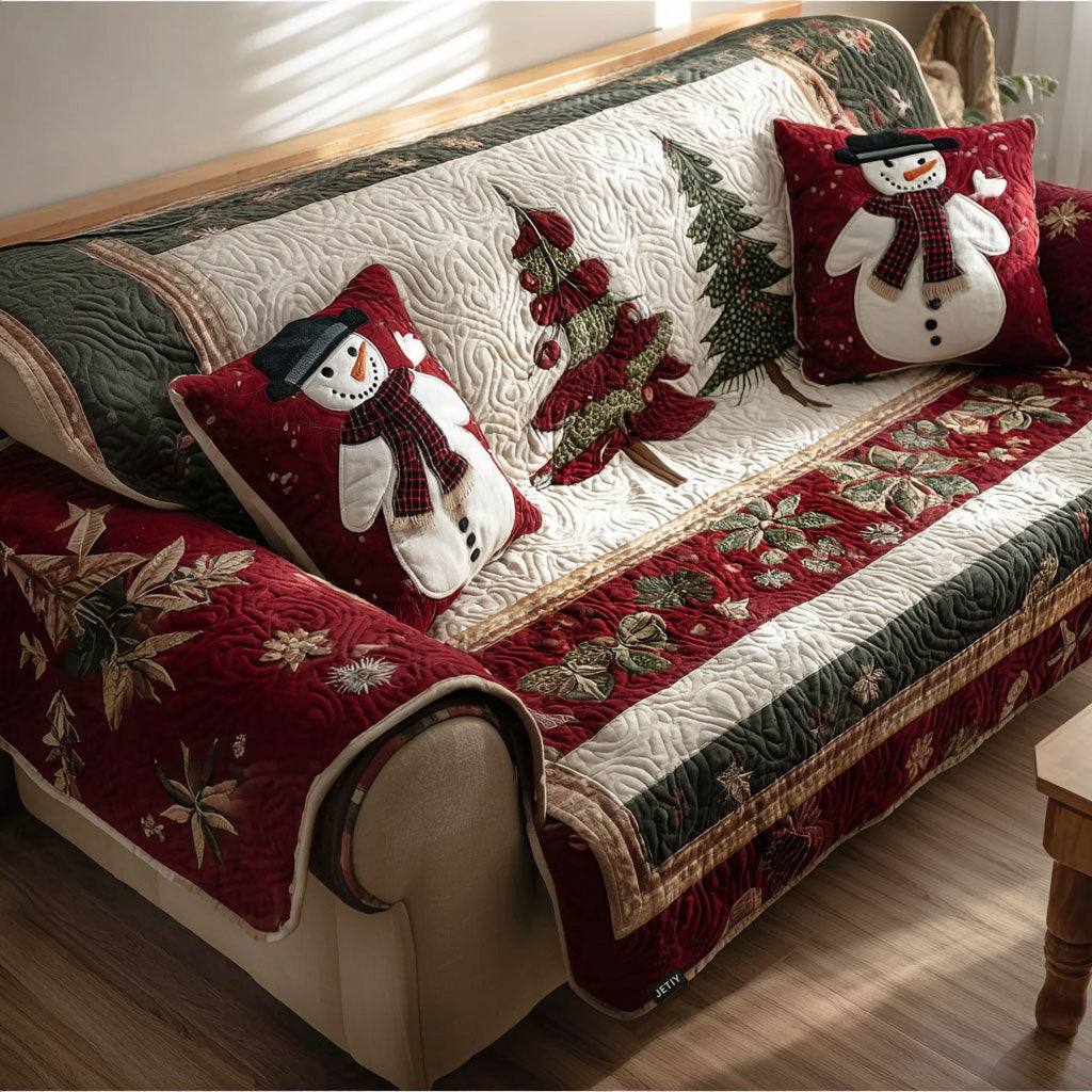 Christmas Eve Comfort Quilted Sofa Cover Christmas Sofa Cover Unique Gifts Family