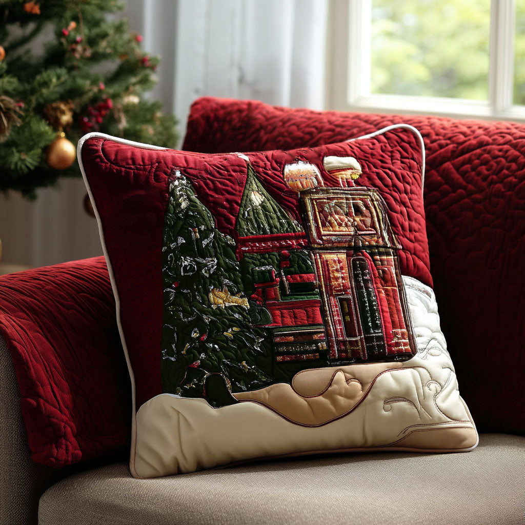 Christmas Eve Smiles Quilted Pillow Case Decorative Pillow Cases Xmas Presents For Book Lovers